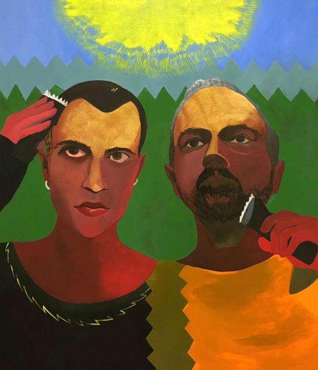 Helena Ticháčková, Shaving, olej na plátně, 125 x 145 cm - do 06/2024