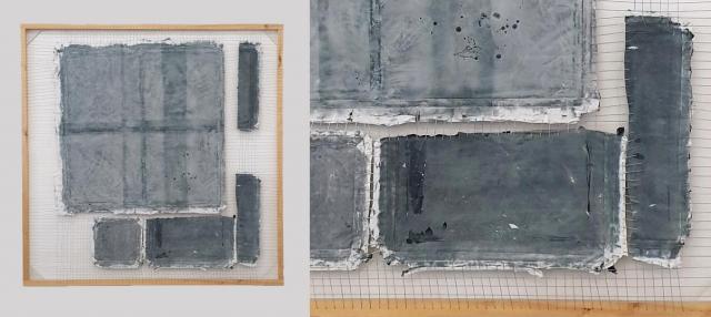 Michaela Kachtíková, Odraz sebe sama, papír na plátně, 200 x 200 cm - do 6/2024, VYSTAVENO RE