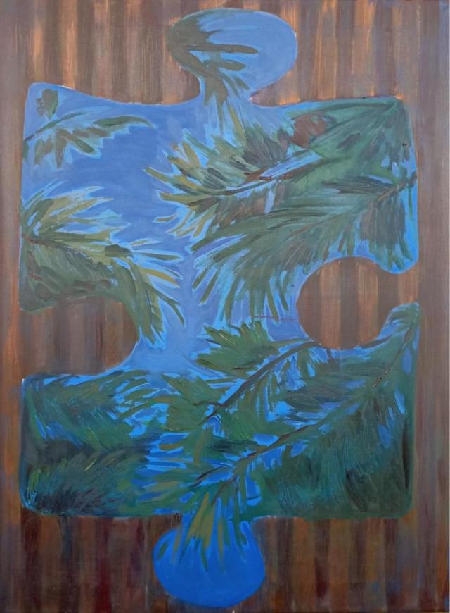 Karin Krutsche, Puzzle, olej na plátně, 60 x 80 cm - do 06/2026