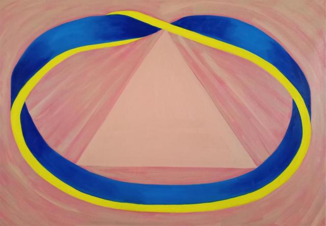 Karin Krutsche, Velký prsten, olej na plátně, 100 x 70 cm - do 06/2026