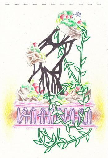 Daniela Ponomarevová, Serotonim a superman 2., kresba, 14,5 x 21 cm - do 6/2026