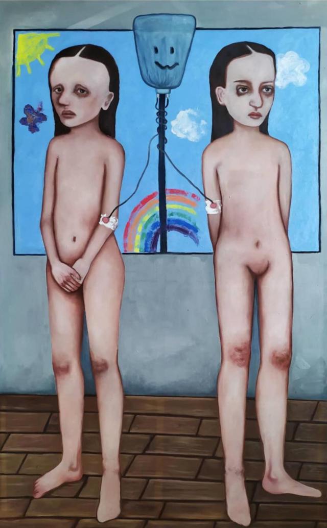 Natálie Ryzá, Cognitive Therapy, olej na plátně, 150 x 200 cm, do 06/27