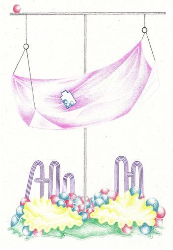 Daniela Ponomarevová, serotonim a superman 4., kresba, 14,5 x 21 cm - do 6/2026