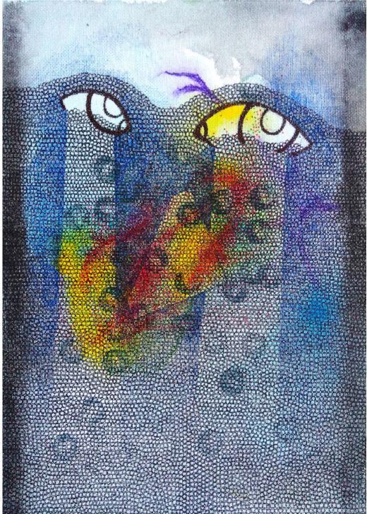 Daniela Ponomarevová, Kdo se chce vydat na cestu se Supermanem a Bílým králíkem? 5., kresba, 21 x 29,7 cm - do 6/2026