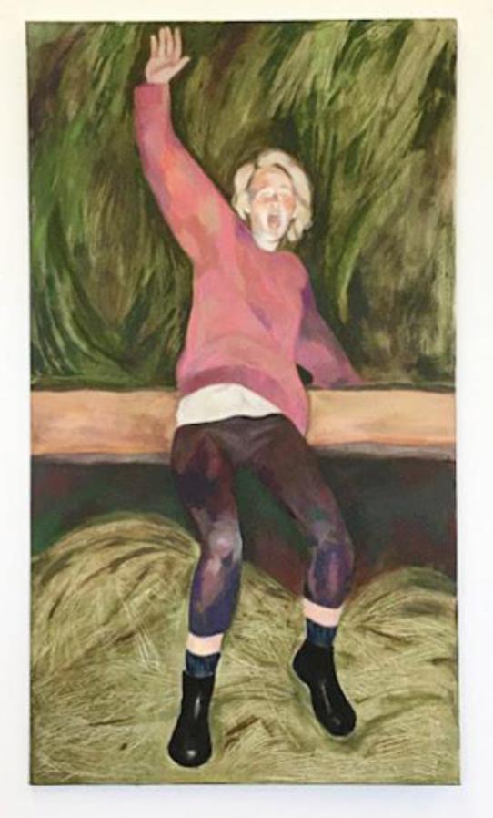 Barbora Gehringerová, Dopady, akryl na plátně, 145 x 60 cm - do 6/2026