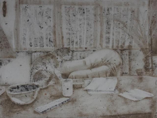 Lenka Zadražilová, Pokoje 1, 2022, prach na papíře, 84 x 59 cm - do 06/24