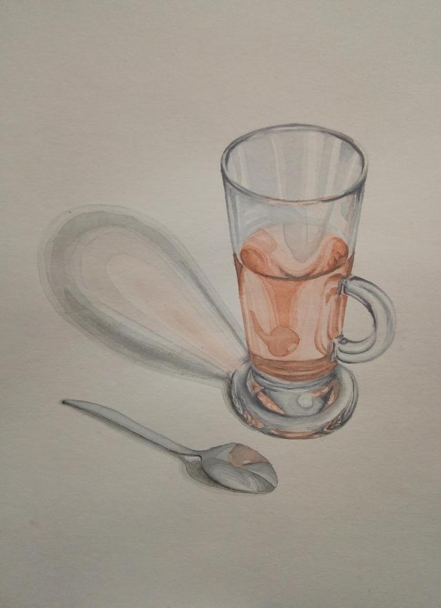Laura Pavelková, Studie - čaj, 21 x 29,7 cm, vyvolávací cena 500,- 